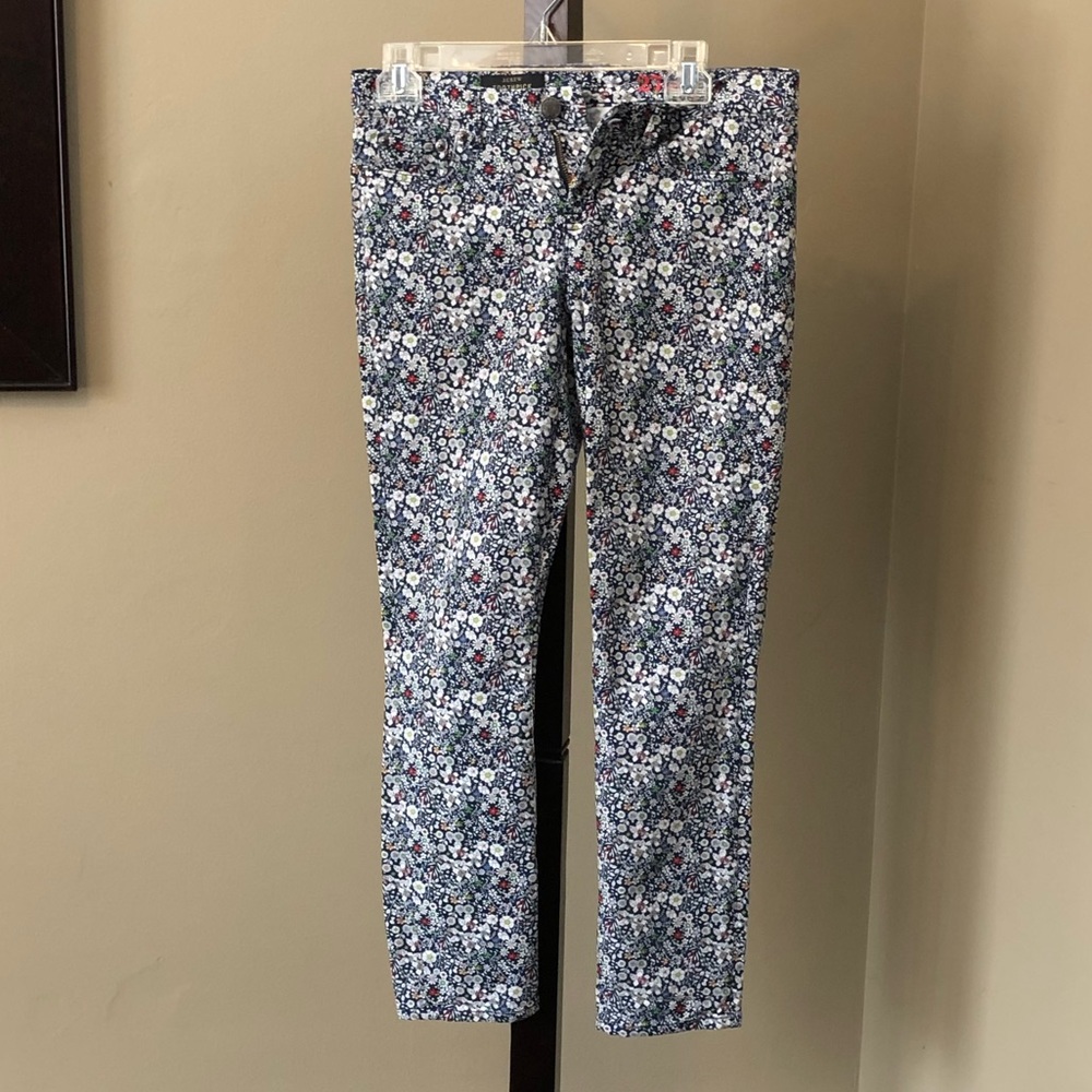 J Crew Liberty print ankle jeans